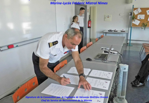 Signature convention Marine Lycee Mistral