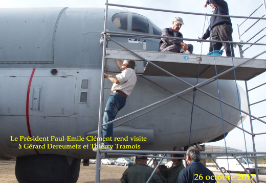 2017 10 26 CHAN-PL ATL31 4674 Echafaudage  Paul-Emile Clement rend visite  a Gerard Dereumetz et Thierry Tramois